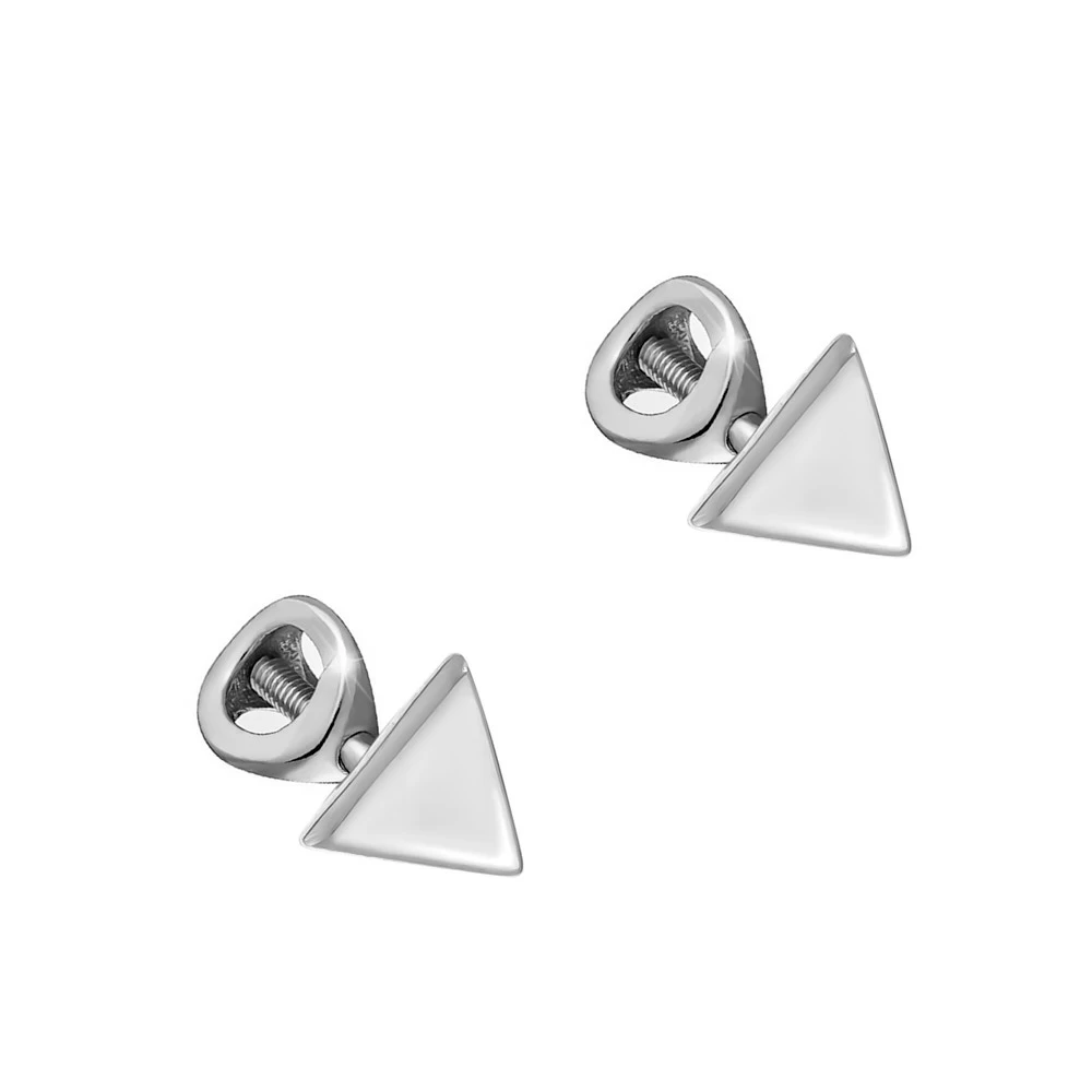 Серьги пусеты с1150рв серебро Треугольник