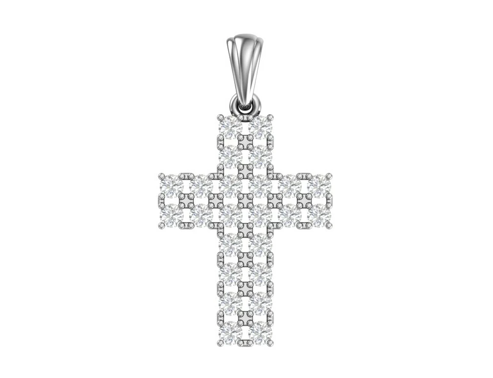 Крест декоративный 0800233-00775 серебро
