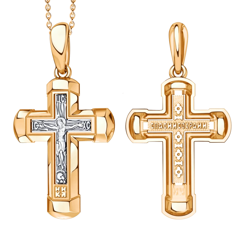 Крест христианский 01-407969 золото