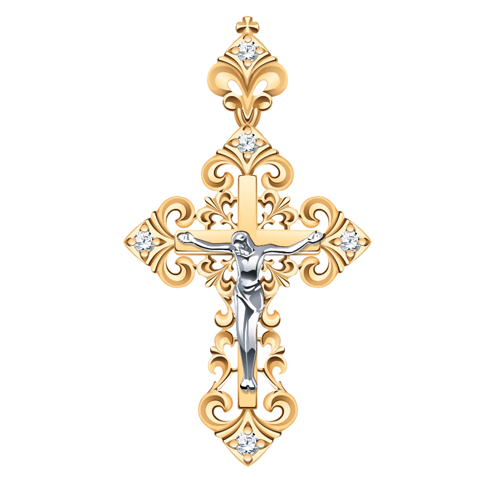 Крест христианский 3047 золото