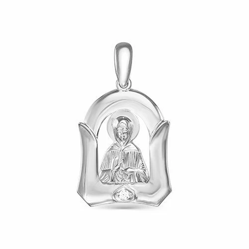 Подвеска религиозная христианская ладанка с032005 серебро Святая Матрона Московская
