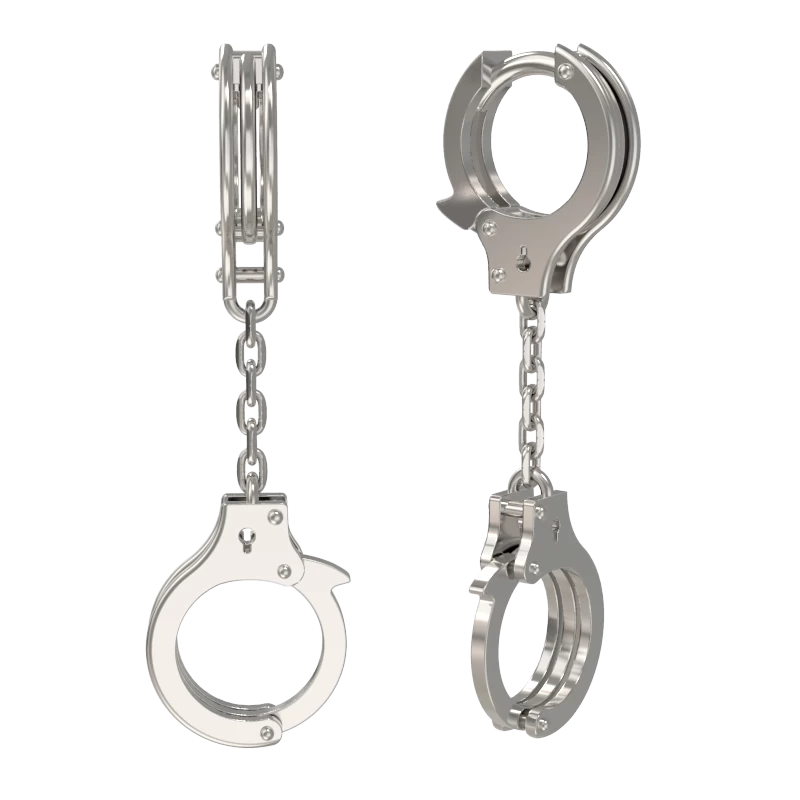 Серьги подвесные 1034442-00000 серебро наручники