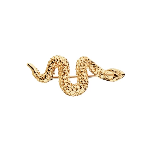 Брошь декоративная 007-0018-0000-010 золото змея