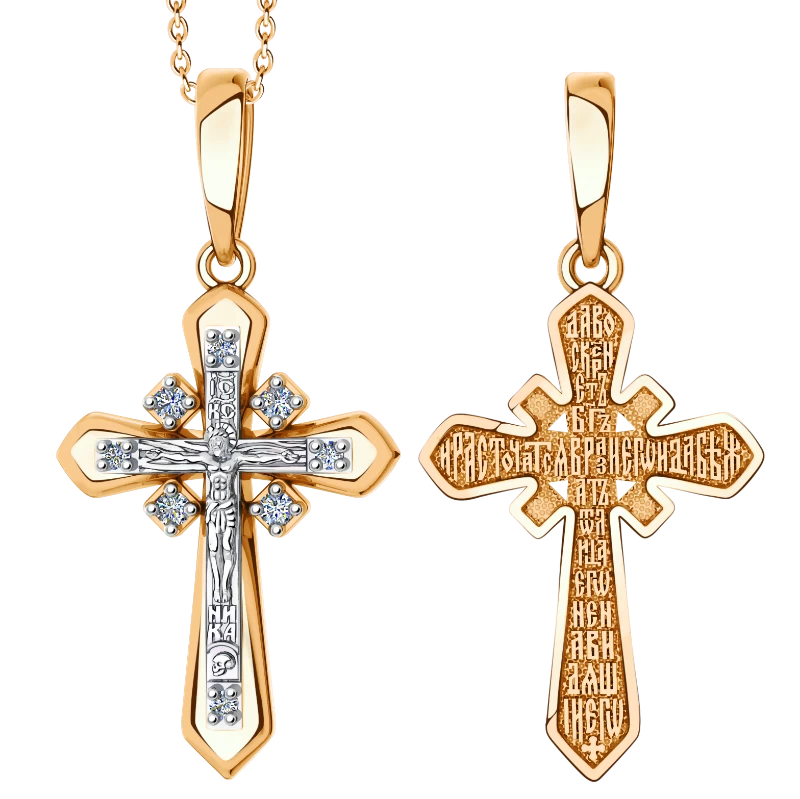 Крест христианский 01-418110 золото