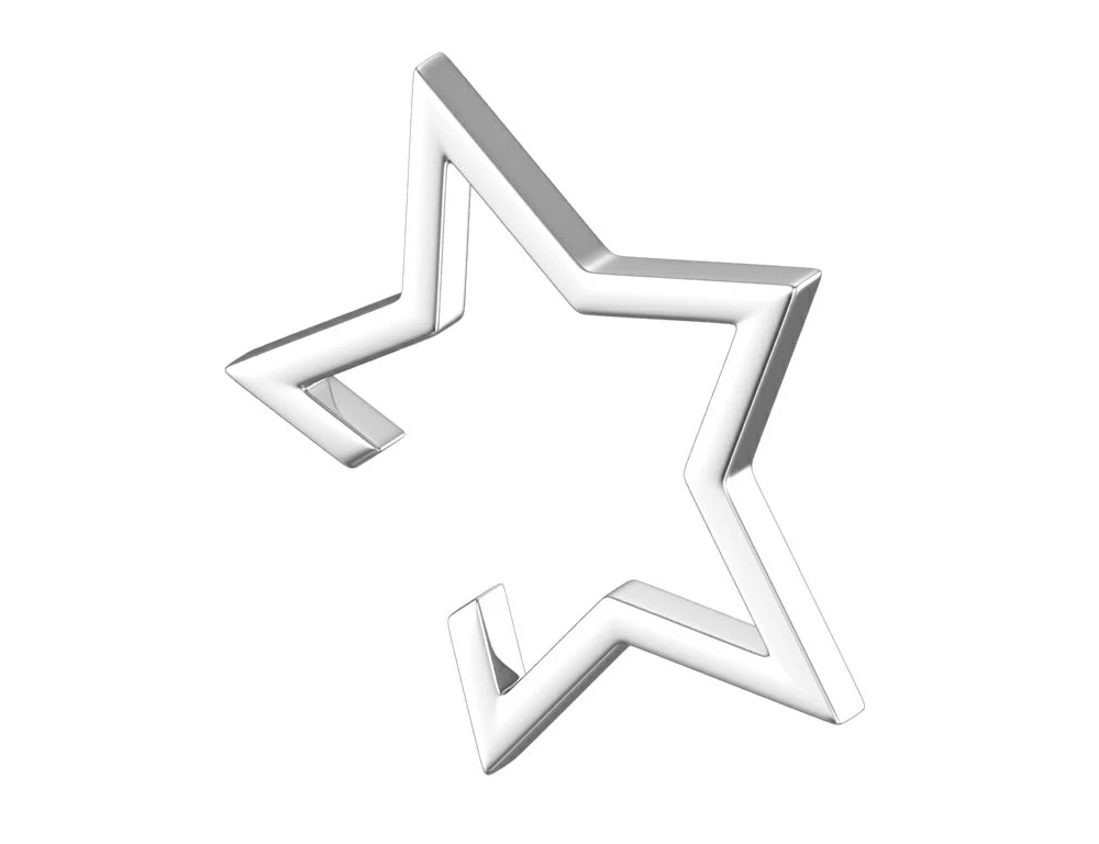 Серьги кафф A0201545-00245 серебро Звезда
