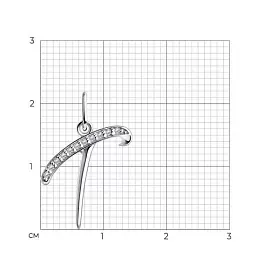 Подвеска буква 94-130-01147-1 серебро Буква Т_1