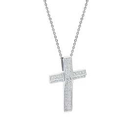 Крест декоративный 3-205-7900 серебро_1