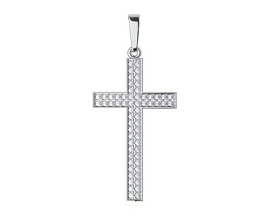 Крест декоративный 0800226-00775 серебро