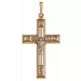 Крест христианский 74376 золото Пустотелый_0