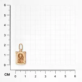 Подвеска религиозная христианская ладанка СС-007.НЧ.А золото Святой Николай Чудотворец_1