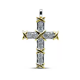 Крест декоративный 23127311gp серебро Тиффани_0
