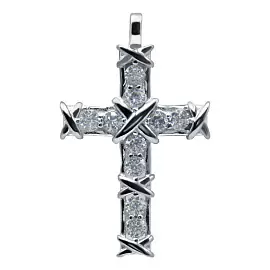 Крест декоративный 23127311a серебро Тиффани_0