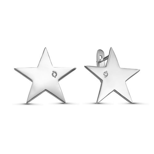 Серьги декоративные с127165 серебро Звёзды