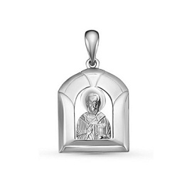 Подвеска религиозная христианская ладанка с035846 серебро Святой Николай Чудотворец
