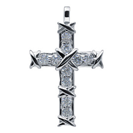 Крест декоративный 23127311a серебро Тиффани