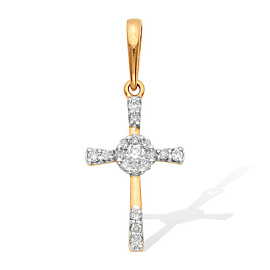 Крест декоративный Кр112-035 золото