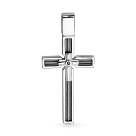 Крест декоративный 03-3169.00ЧБ-17 серебро