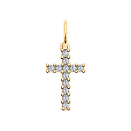 Крест декоративный 93030423 серебро