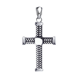 Крест декоративный 95030244 серебро
