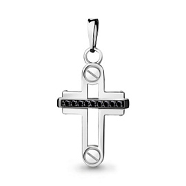 Крест декоративный 24557Ч.5 серебро