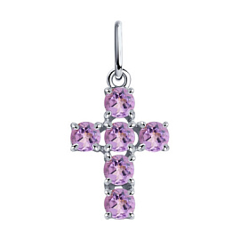 Крест декоративный 92030716 серебро